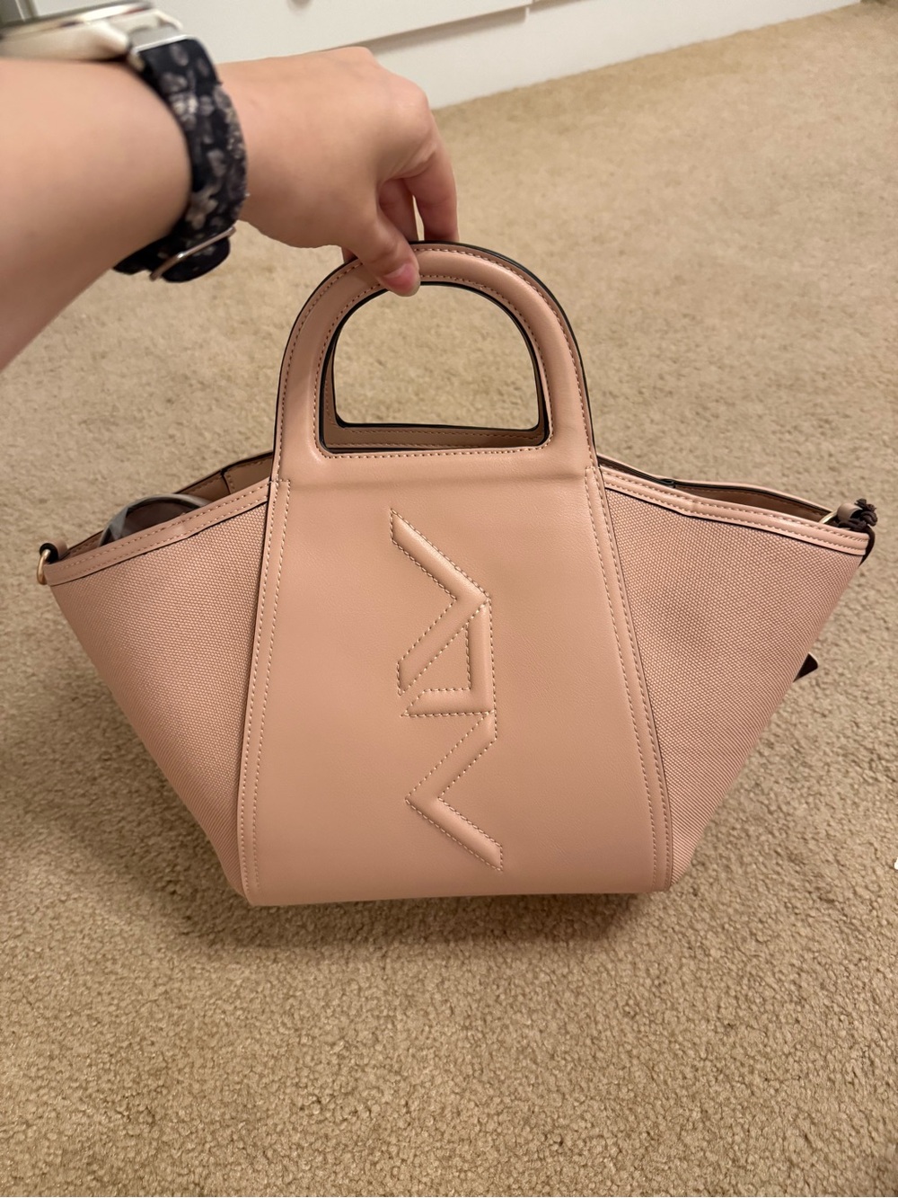 Alviero Martini pink leather handbag